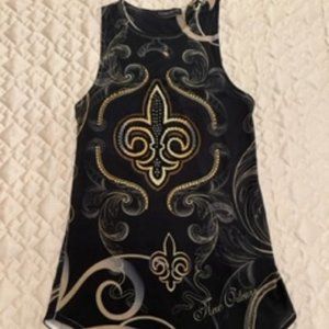 New Orleans Saints Fleur de Lis Jewel Racer Back Shirt